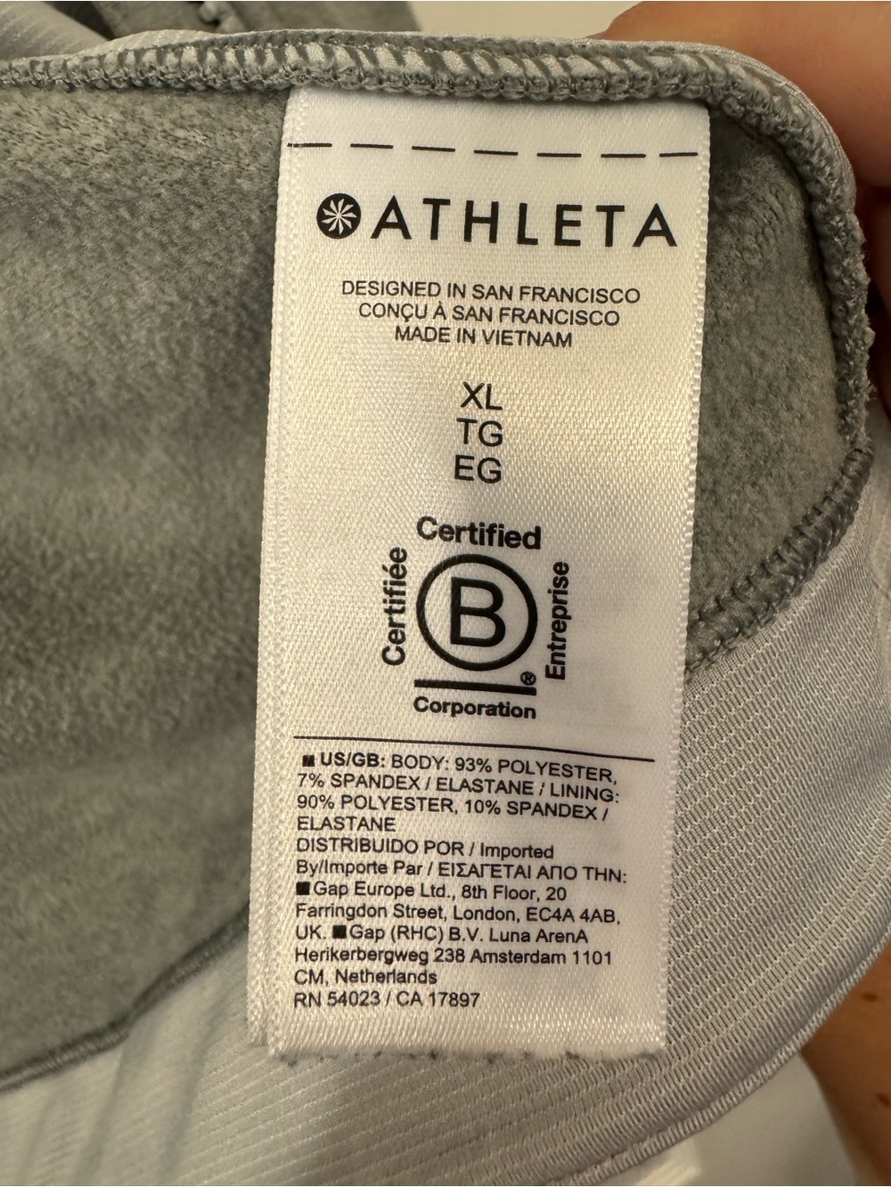 Athleta Light Gray Zip Hoodie with Branded Pull - Picture 16 of 16